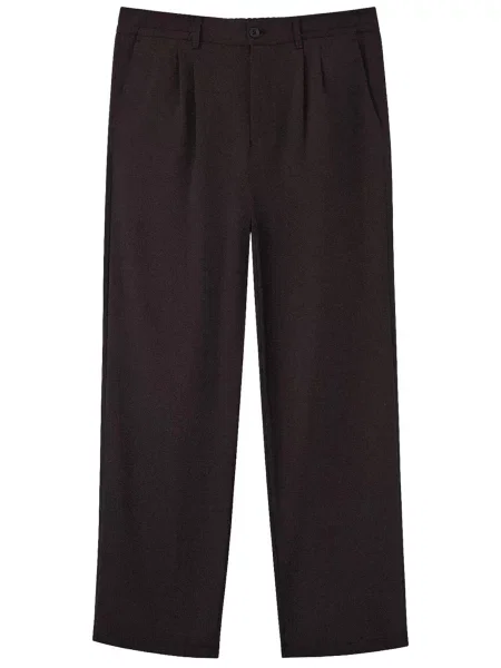 Trendyol Pantaloni cutați închis maro
