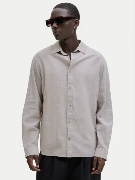 JACK & JONES Košulja JJESummer kameno siva bež