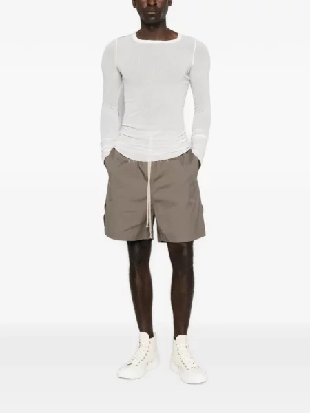 Pantaloni scurți Rick Owens cu cordon gri