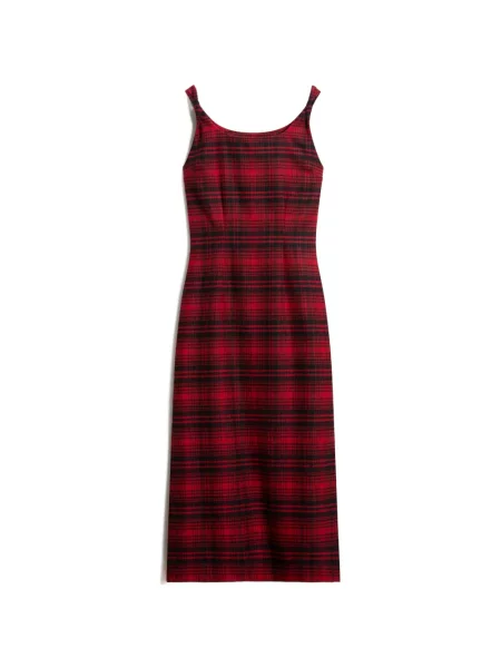 Rochie maxi Woolrich în carouri cu imagine de flanelă roșu