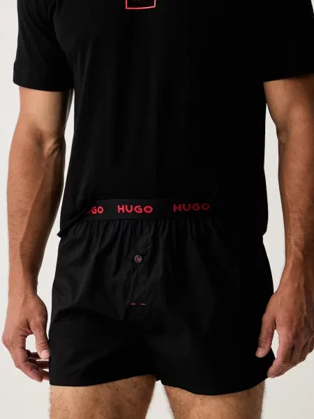 HUGO роздільна піжама з бавовною SOREN SHORT SET