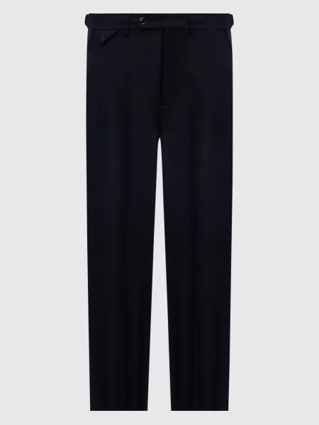 Штани з вовни з ремінцями Brett Johnson сині