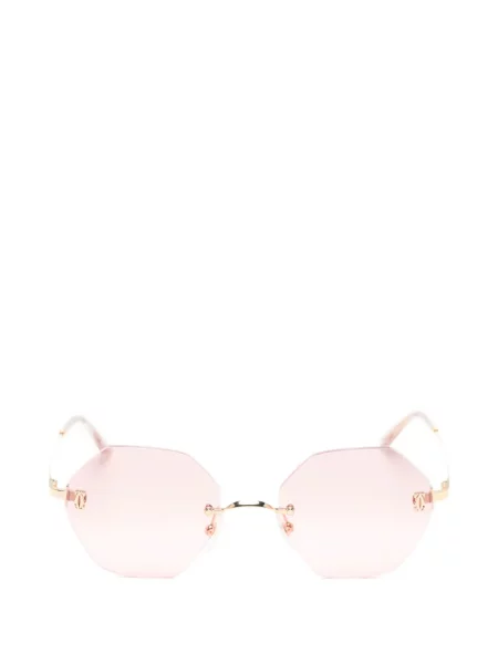 Ochelari de soare Cartier Eyewear cu imprimeu geometric roz