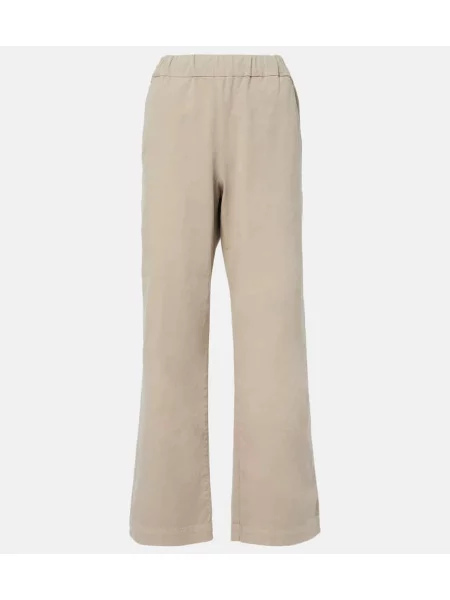 Pantaloni Velvet de catifea bej