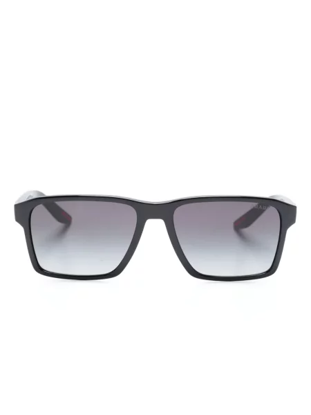 Ochelari de soare pătrați Prada Linea Rossa negru
