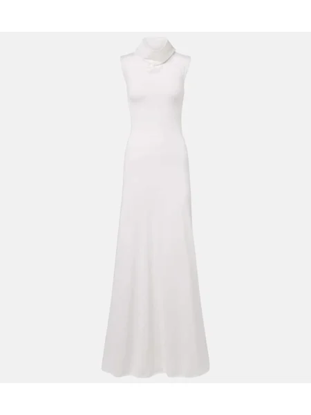 Rochie maxi Tom Ford de lână alb