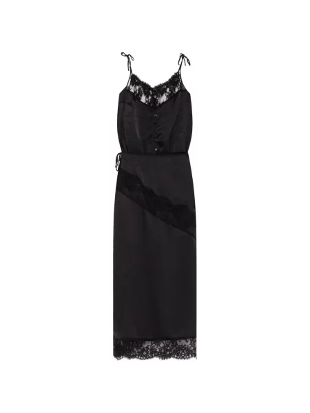 Rochie maxi Msgm din dantelă negru