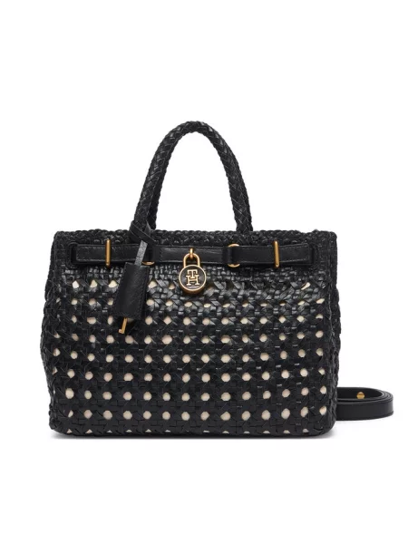 Tommy Hilfiger torebka skórzana czarna