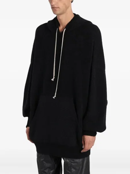 Hoodie Rick Owens μαύρο