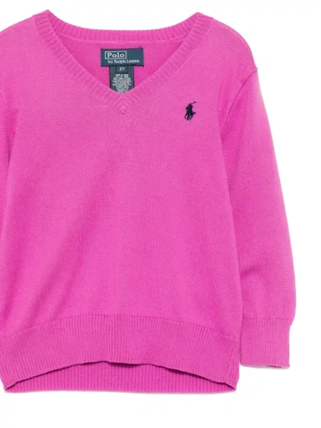 Koszulka polo dziecięca Polo Ralph Lauren fioletowa