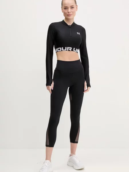 Koszulka sportowa Under Armour ze stójką z długim rękawem czarna