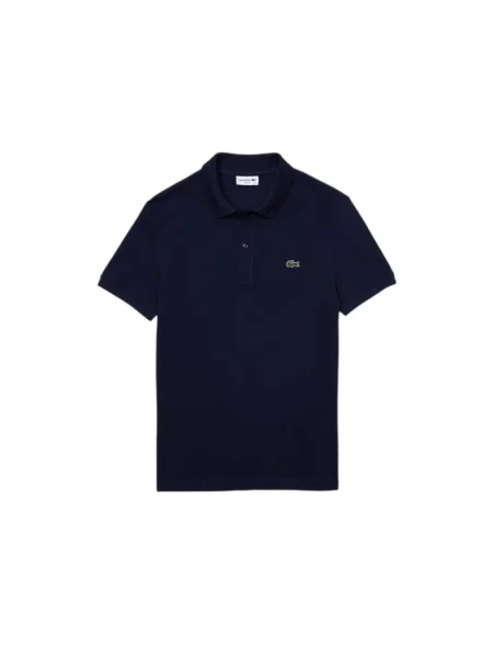 Koszulka polo o kroju slim fit z czystej bawełny Lacoste niebieska