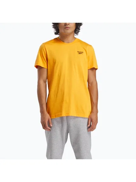 Férfi Reebok Identity Small Logo Tee elektromos borostyán póló. Méret: M sárga