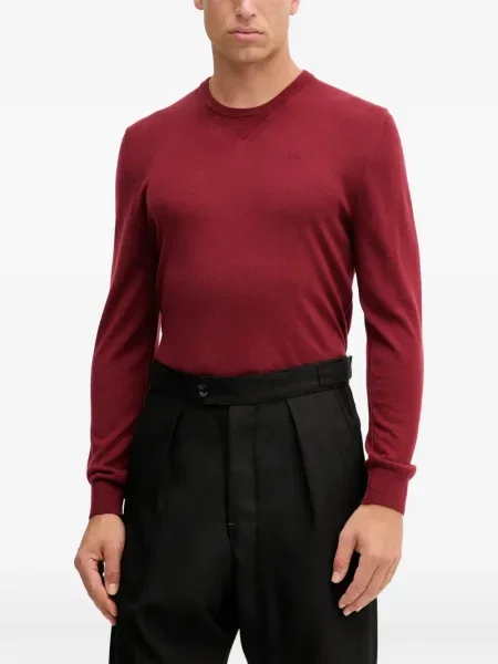 Pulover Armani Exchange cu decolteu în U roșu