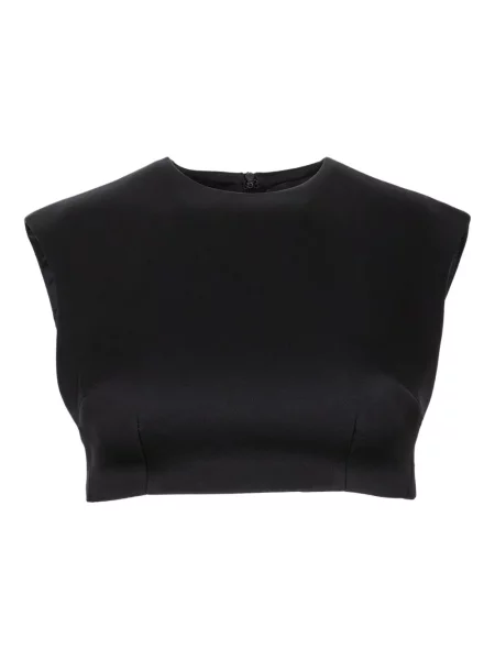 Bluzka David Koma bez rękawów o krotszym kroju czarna