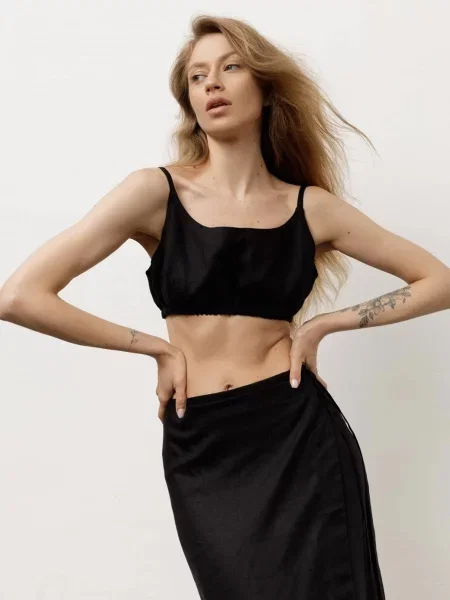 Лляний Топ HARVEST Vivienne чорний