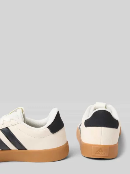 Sneakersy z mieszanki skóry z wyhaftowanym logo model ‘VL COURT Adidas Sportswear białe