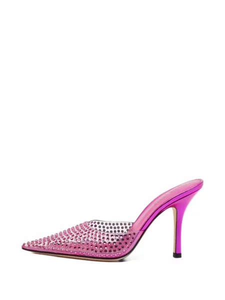 Papuci tip mules Paris Texas alb