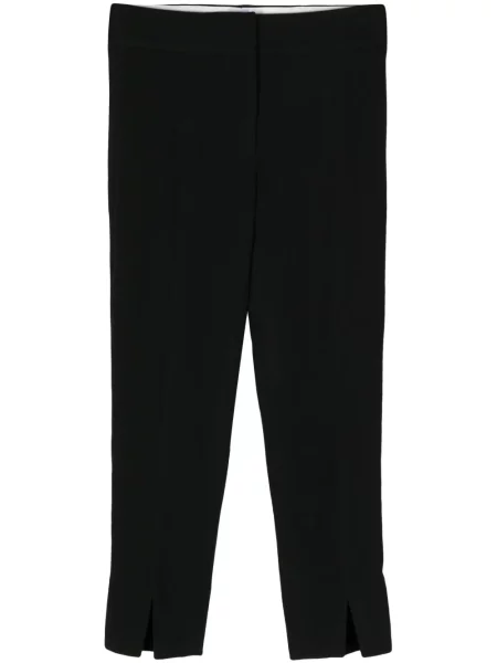 Pantaloni Patou de lână conici negru