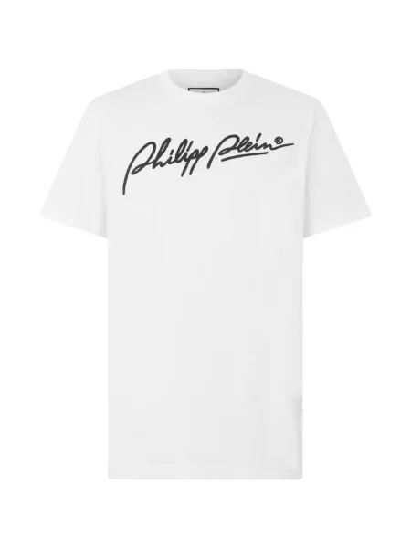Tricou Philipp Plein cu autograf alb