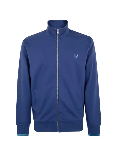 Pulover Fred Perry cu broderie albastru