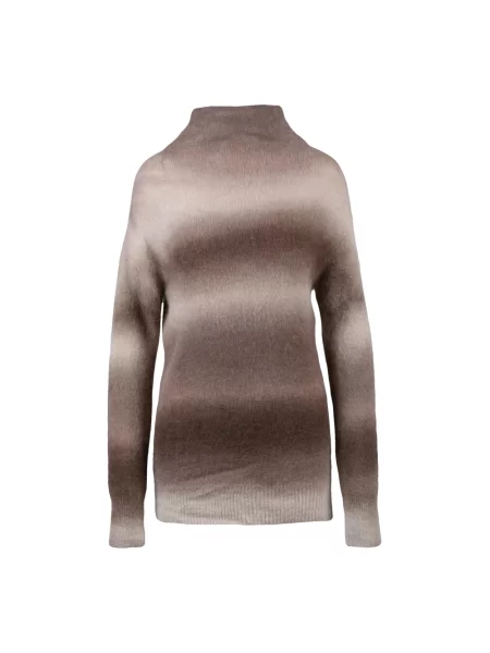 Sweter Alysi wełniany brązowy
