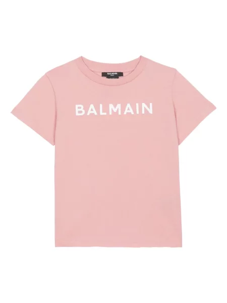 Koszulka dziecięca Balmain różowa