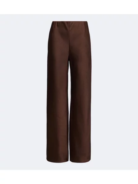 Pantaloni Vince din satin maro