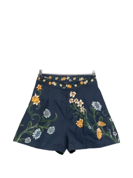 Pantaloni scurți Agua By Agua Bendita cu model floral albastru