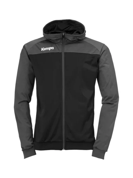 KEMPA Športna jakna temno siva / črna bela
