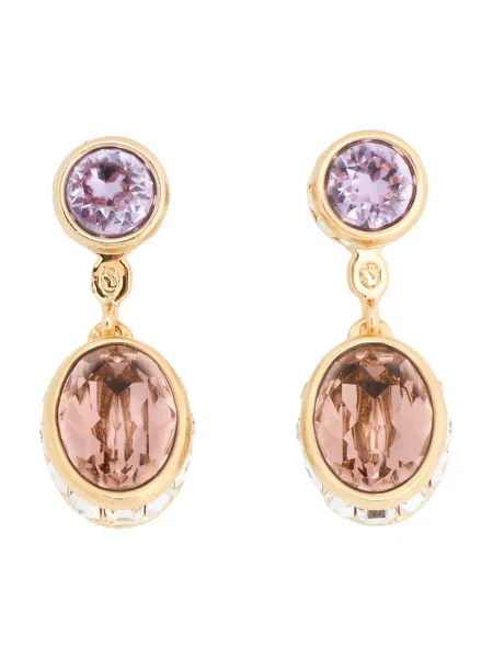 Swarovski Uhani rjava lila zlata