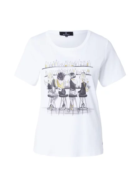 Monari Tricou crem / galben negru
