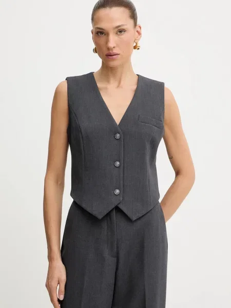 Guess vestă JOANDRA gri