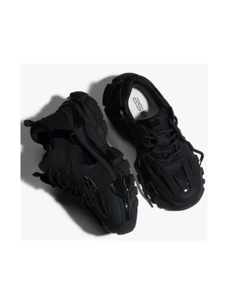 Sneakersy Estro skórzane na platformie czarne