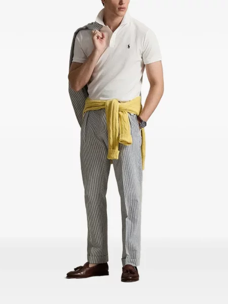 Curea Polo Ralph Lauren cu broderie din fleece cu șireturi albastru