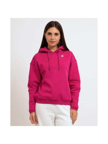 Bluza z kapturem K-way ze sznurkiem różowa