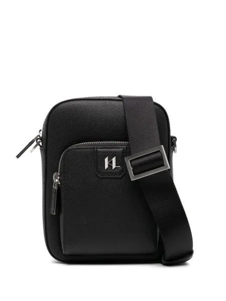 Geantă crossbody Karl Lagerfeld K/Monogram din piele negru