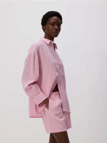 Reserved Шорти з високим вмістом пастельний рожевий