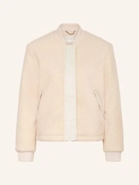 Milano Italy Kurtka Bouclé beige biała