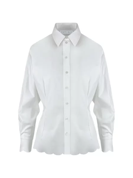 Cămașă Contessa Mills din țesătură twill alb