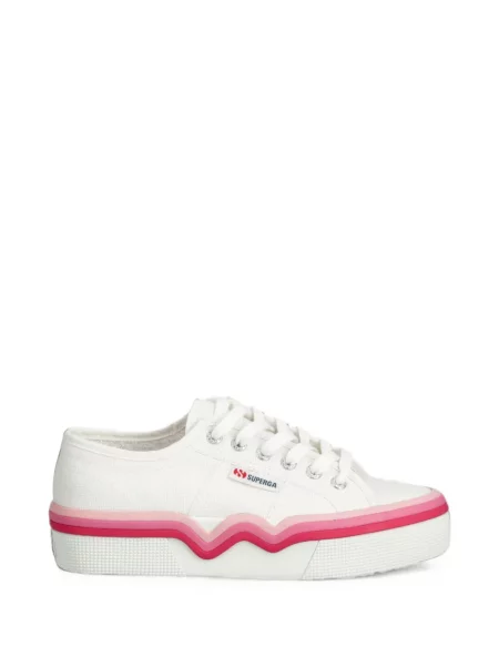 Top Superga cu platformă alb