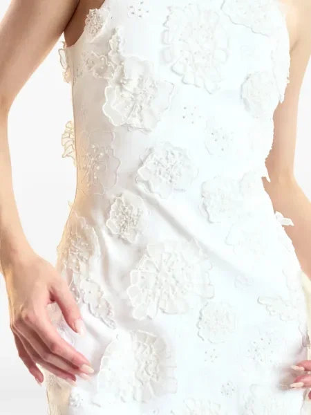 Rochie Cynthia Rowley cu model floral de costum alb