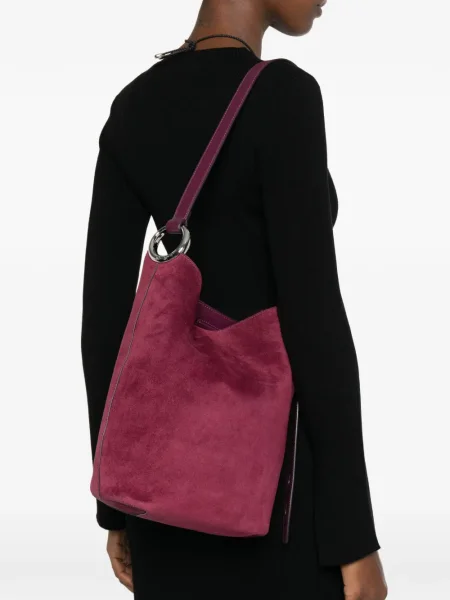 Geantă bucket Kate Spade din piele de căprioară violet