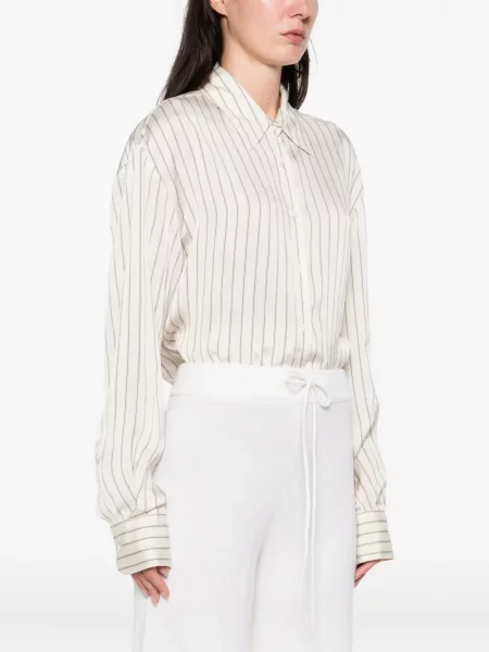Pantaloni Ely Ely tricotate alb