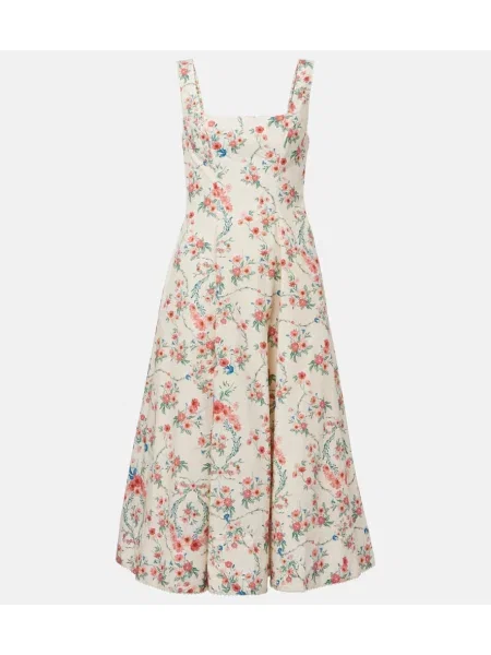 Rochie midi Agua By Agua Bendita până la genunchi de costum alb