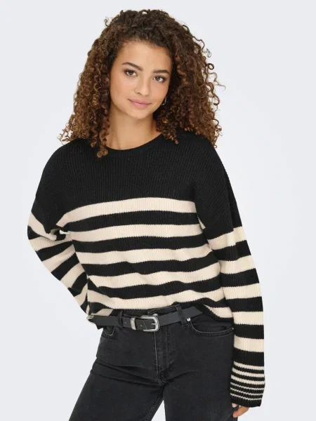 ONLY Pulover ONLKatia bej deschis negru