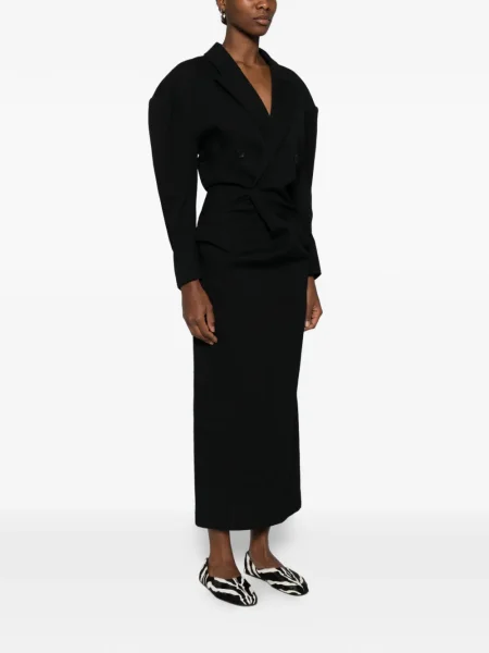 Rochie maxi Issey Miyake de costum negru