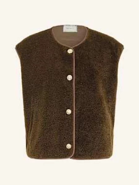 Neo Noir Kamizelka Z Pluszowego Materiału Mariko braun brązowa