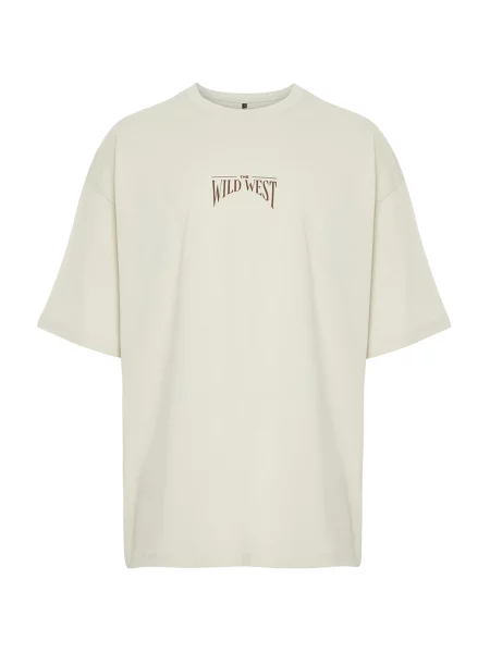 Trendyol Tricou maro / piatră gri