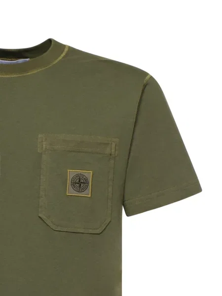 Tricou Stone Island cu strasuri verde